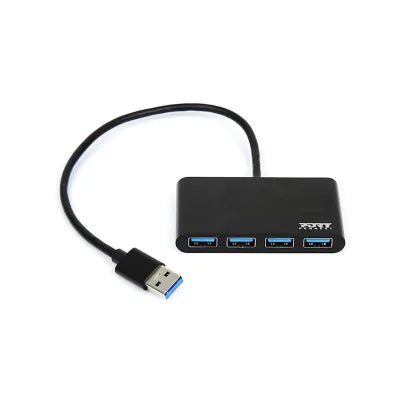 Port USB 3.0 Black Plug & Play 4 Port Hub