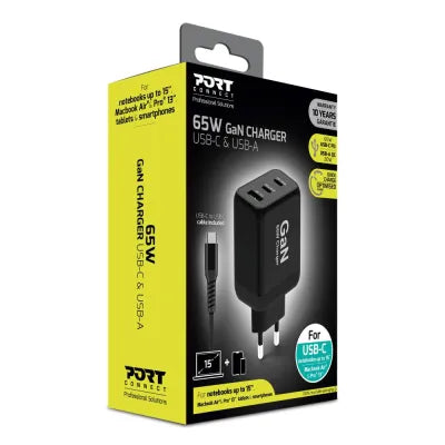Port 65W GaN Charger & 2M EU USB-C Cable