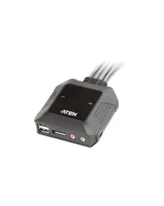 Aten USB-2-PORT DisplayPort Cable with Remote Port Selector KVM Switch